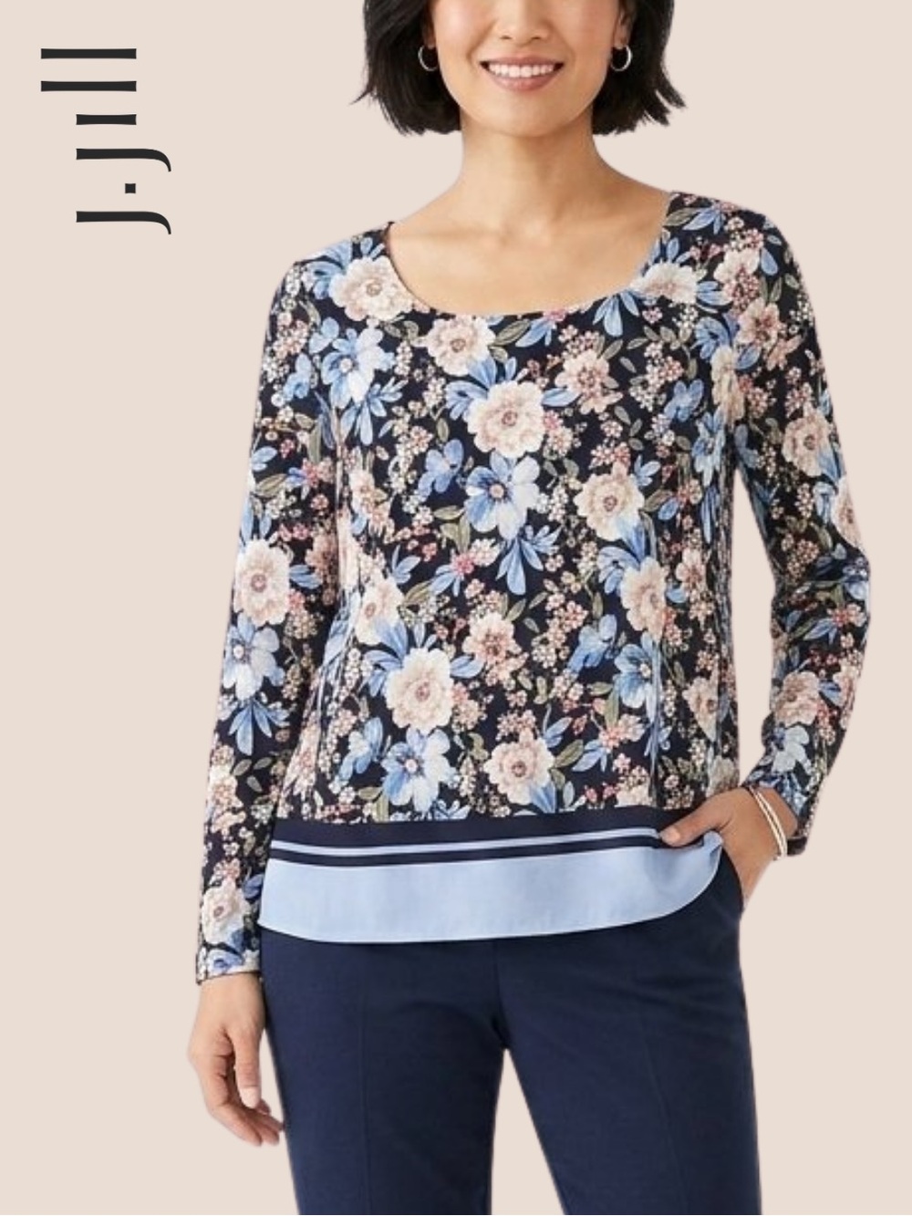 Blouse • Like New
J.Jill • Floral Square-Neck A-Line